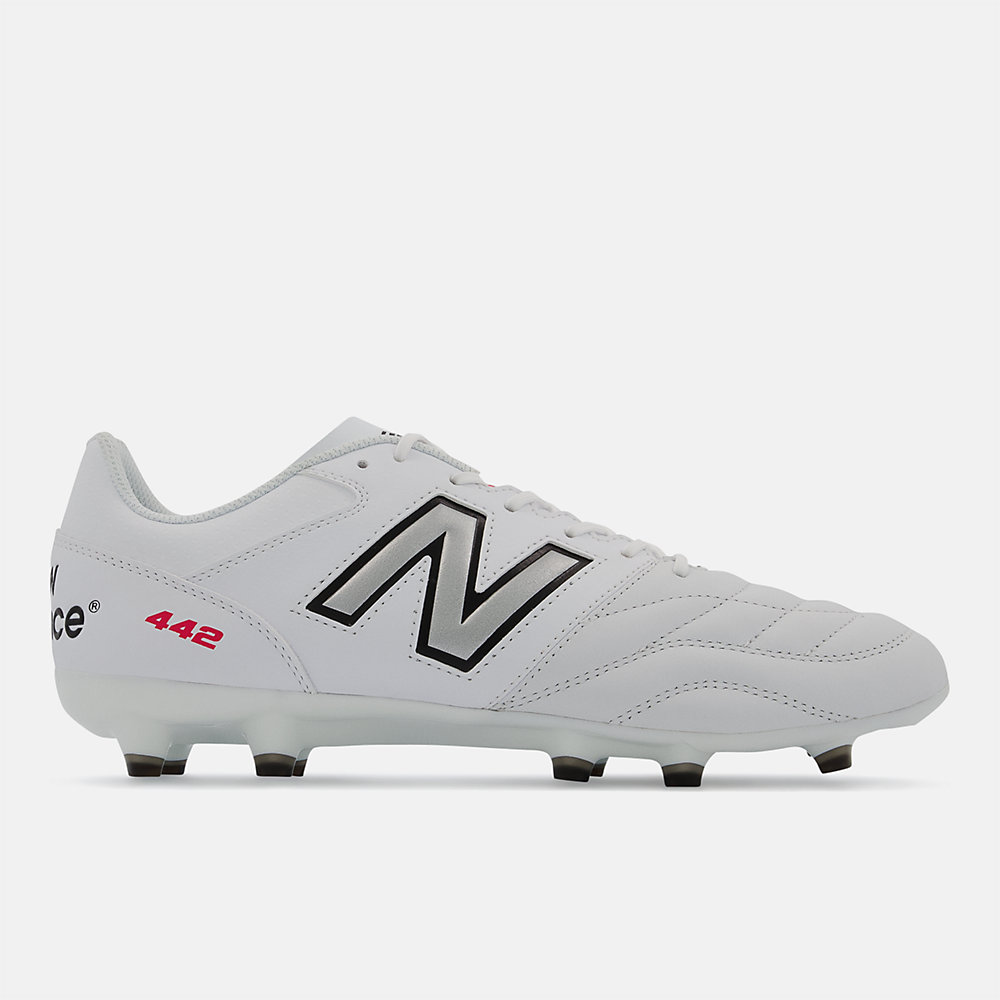 New Balance 442 V2 TEAM FG Shoes White with Black